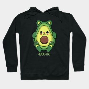 cute avocato kawaii for avocado ans cat lovers. Hoodie